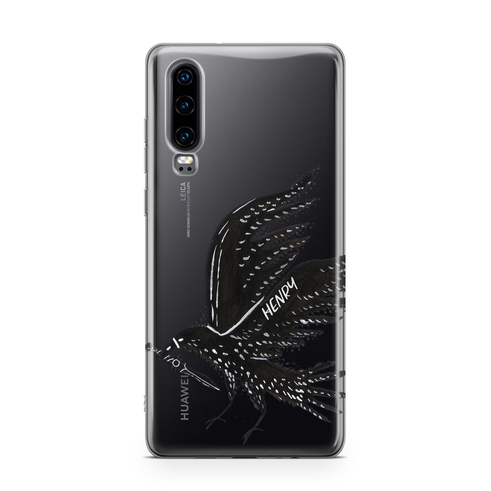 Black Crow Personalised Huawei P30 Phone Case