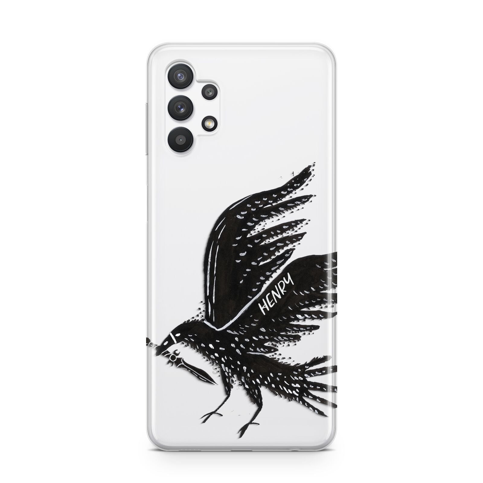 Black Crow Personalised Samsung A32 5G Case