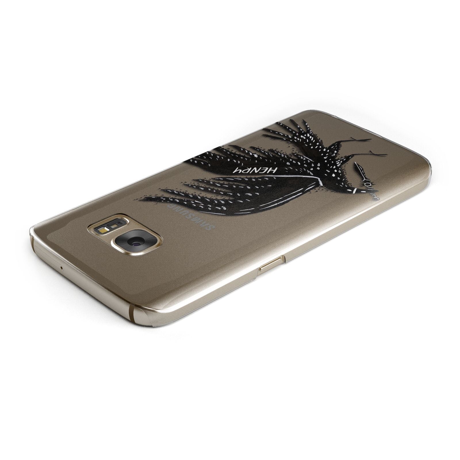 Black Crow Personalised Samsung Galaxy Case Top Cutout