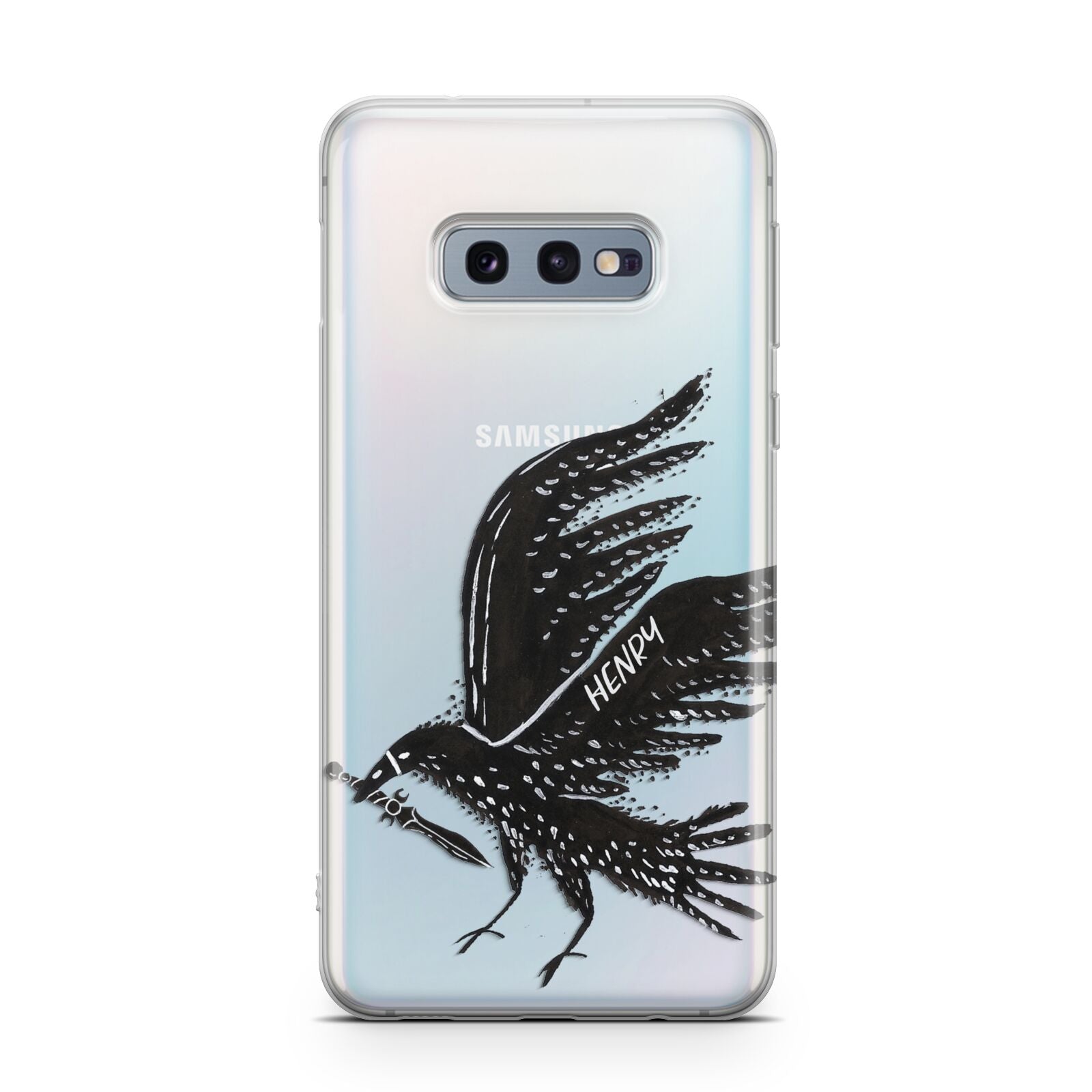 Black Crow Personalised Samsung Galaxy S10E Case