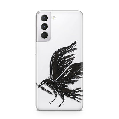 Black Crow Personalised Samsung S21 Case