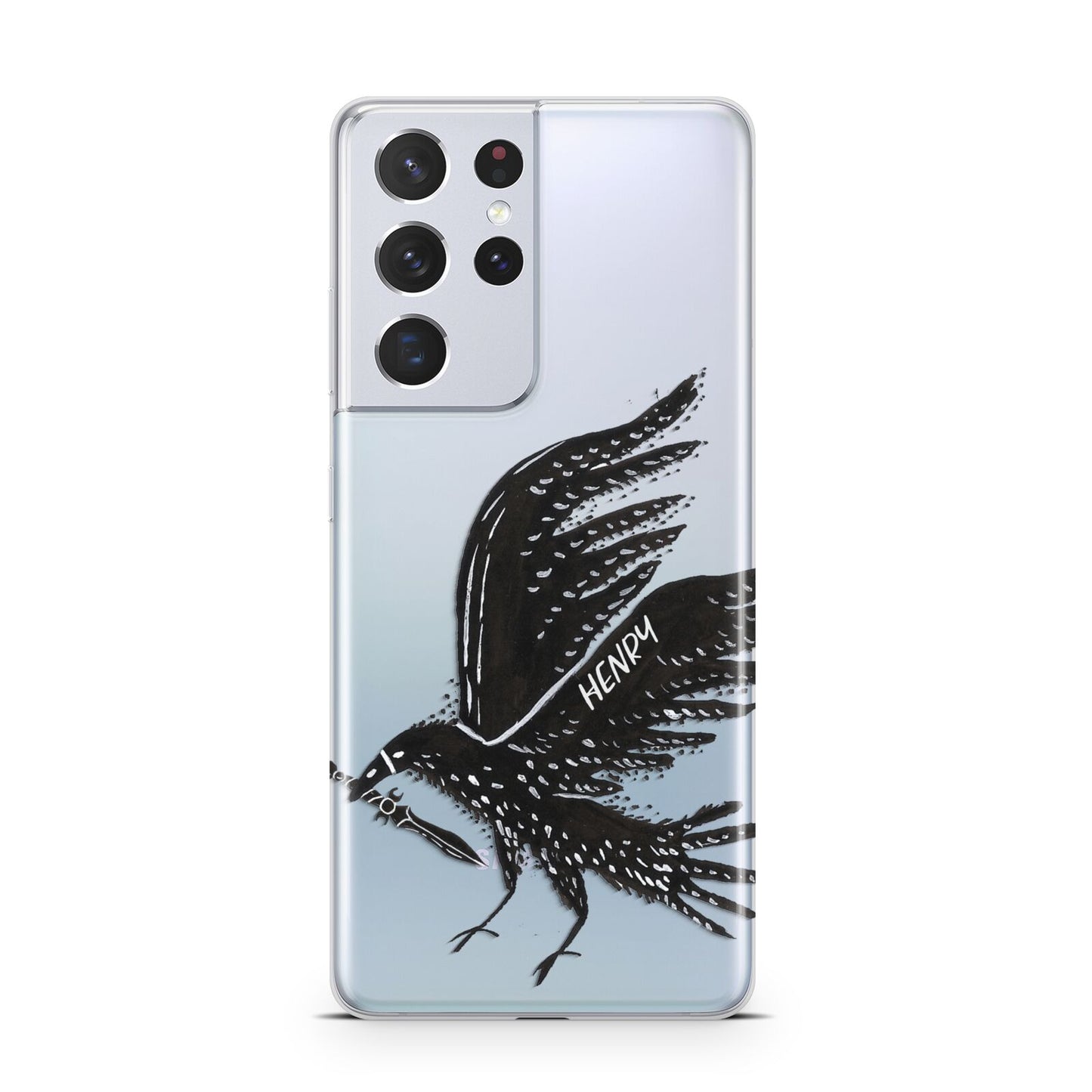 Black Crow Personalised Samsung S21 Ultra Case