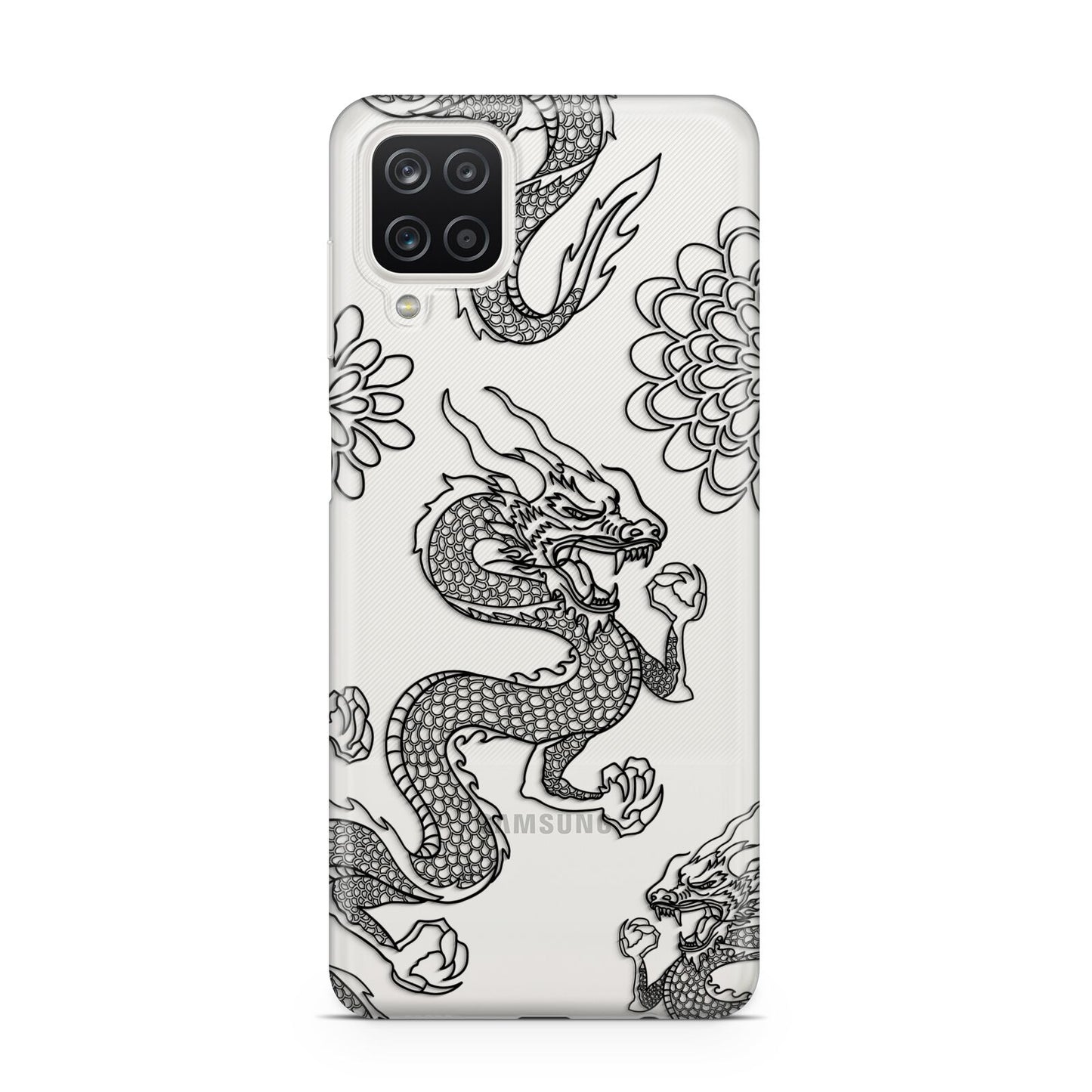 Black Dragon Samsung A12 Case