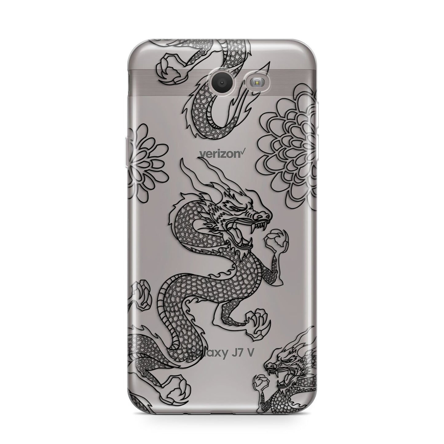 Black Dragon Samsung Galaxy J7 2017 Case