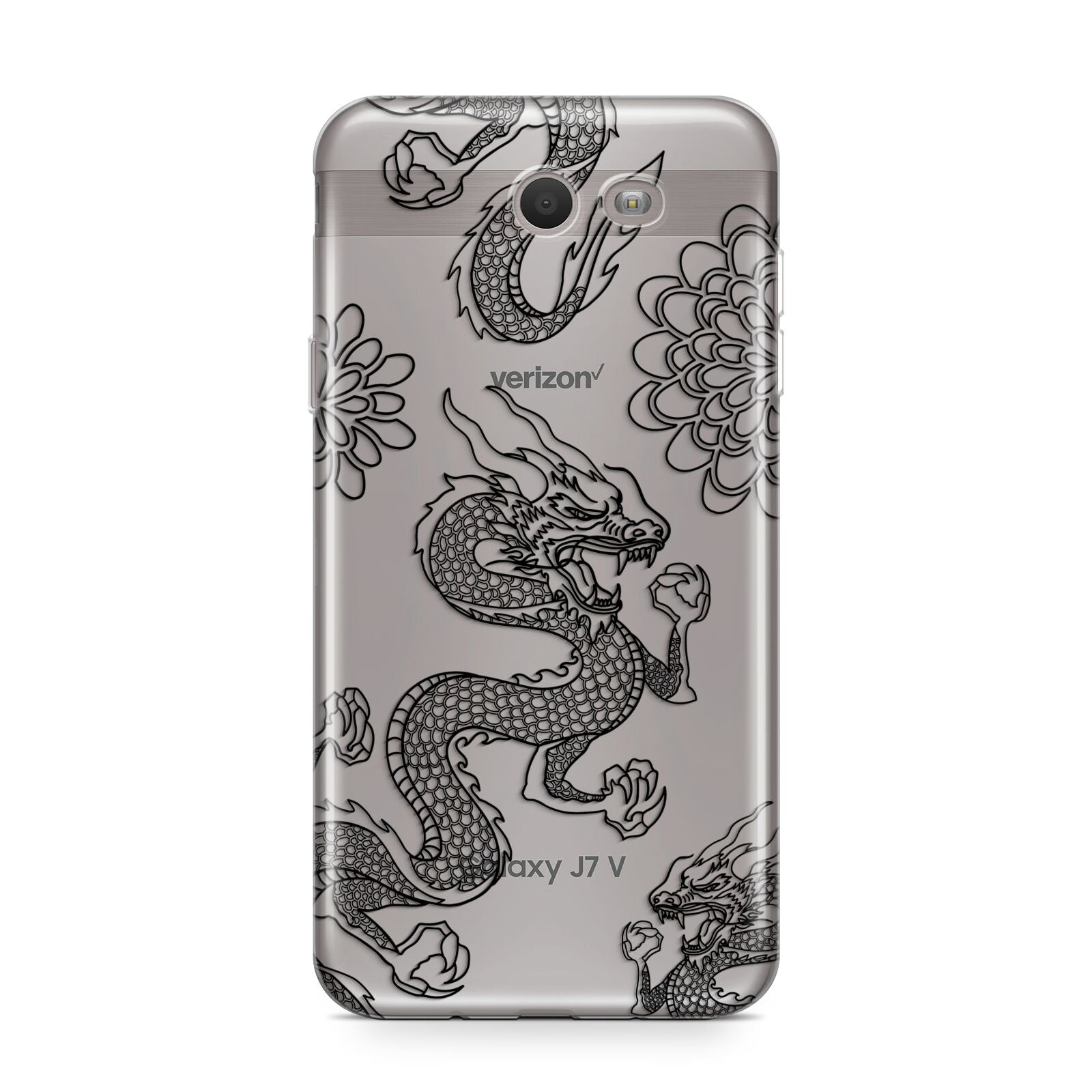 Black Dragon Samsung Galaxy J7 2017 Case