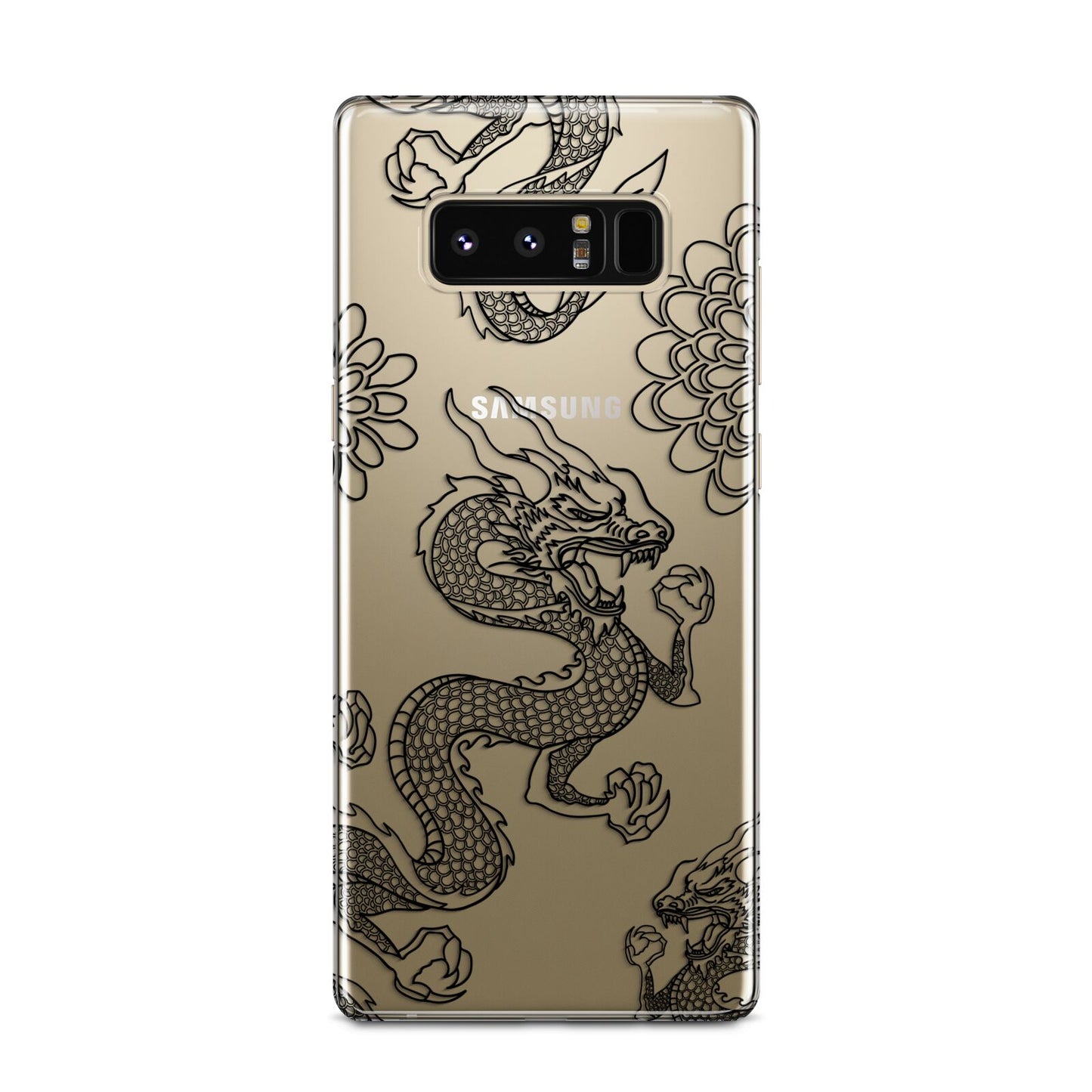 Black Dragon Samsung Galaxy Note 8 Case