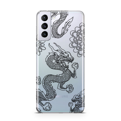 Black Dragon Samsung S21 Plus Case