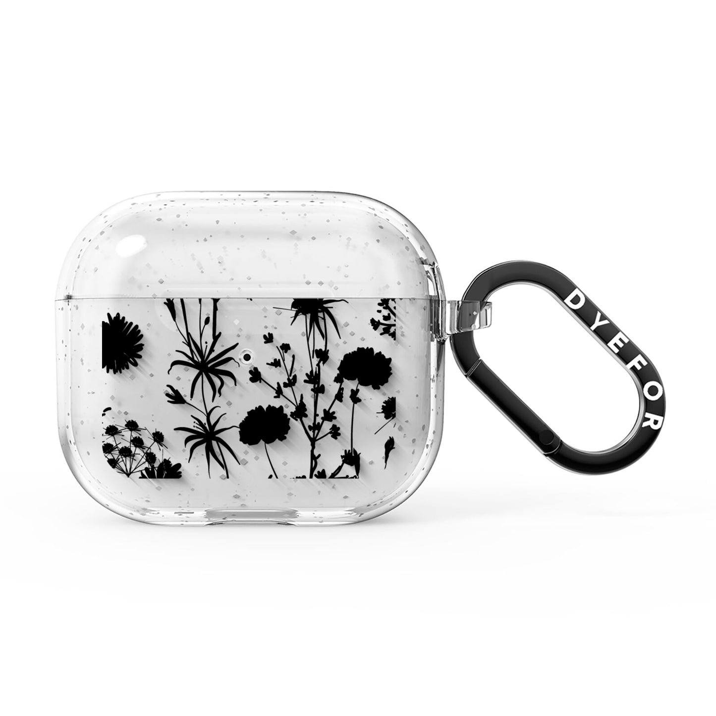 Black Floral Meadow AirPods Glitter Case 3rd Gen