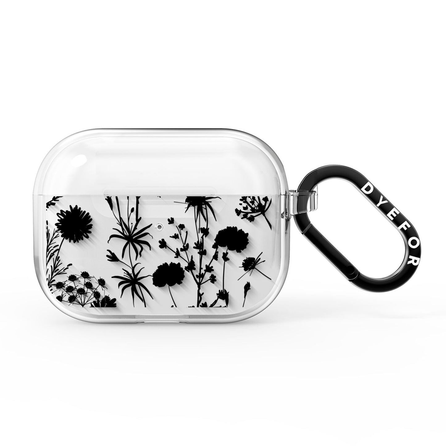 Black Floral Meadow AirPods Pro Clear Case