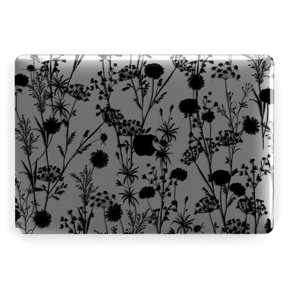 Black Floral Meadow Apple MacBook Case