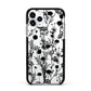 Black Floral Meadow Apple iPhone 11 Pro in Silver with Black Impact Case