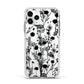 Black Floral Meadow Apple iPhone 11 Pro in Silver with White Impact Case