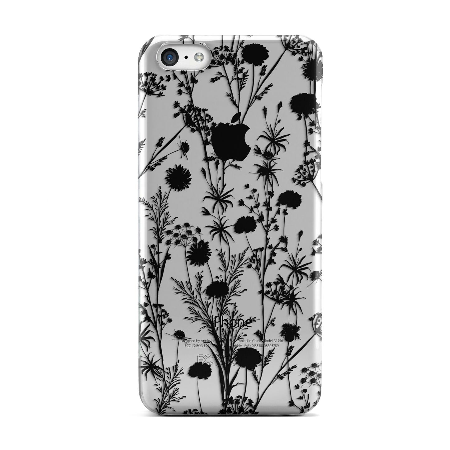 Black Floral Meadow Apple iPhone 5c Case