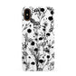 Black Floral Meadow Apple iPhone XS 3D Snap Case