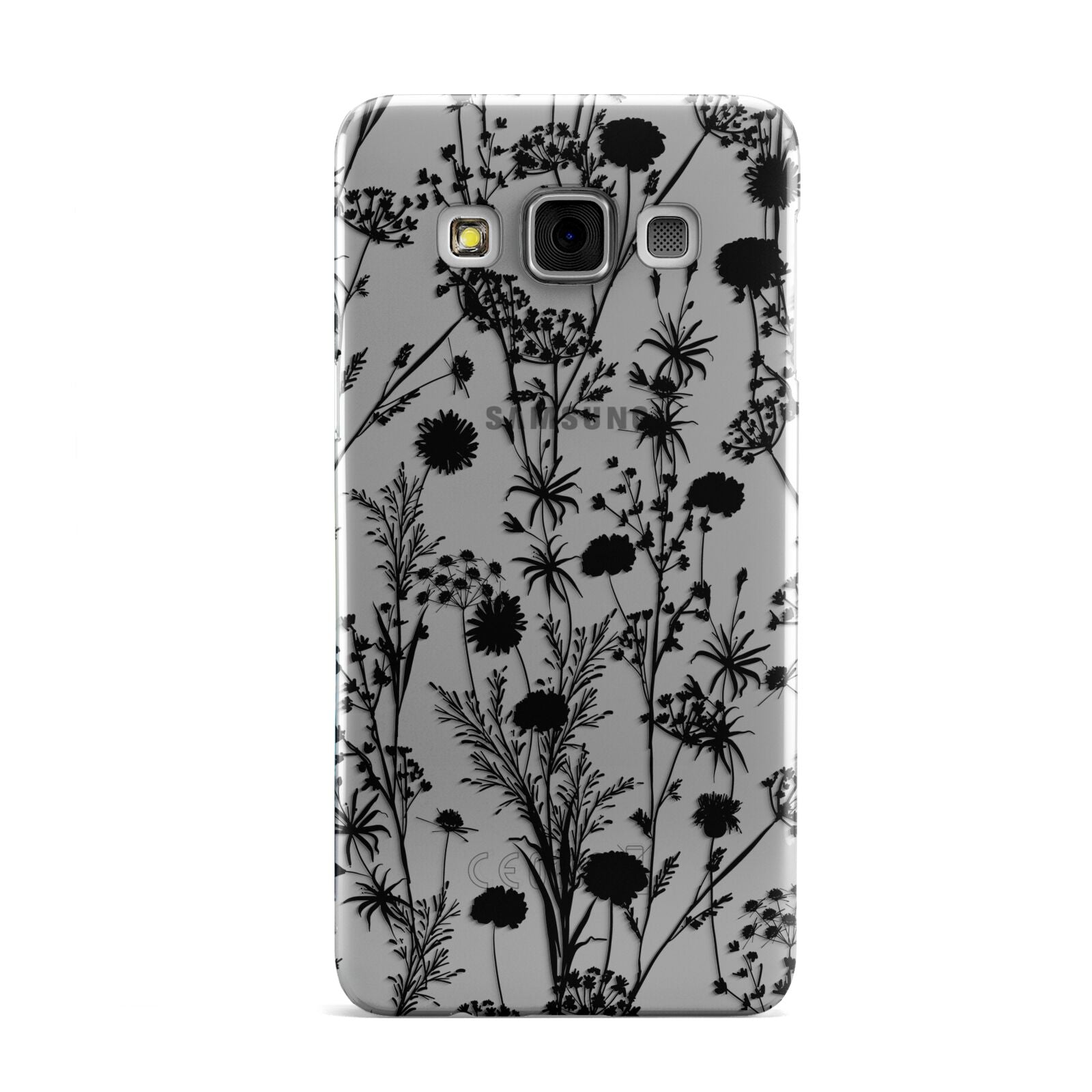 Black Floral Meadow Samsung Galaxy A3 Case