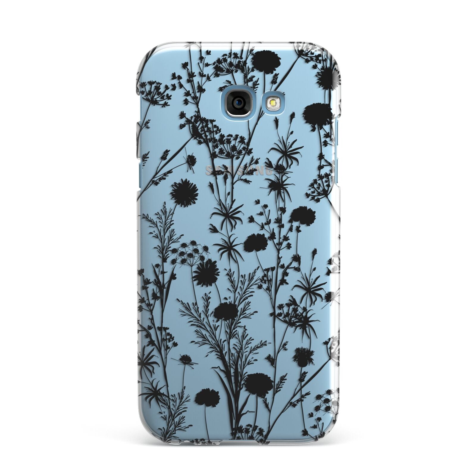 Black Floral Meadow Samsung Galaxy A7 2017 Case