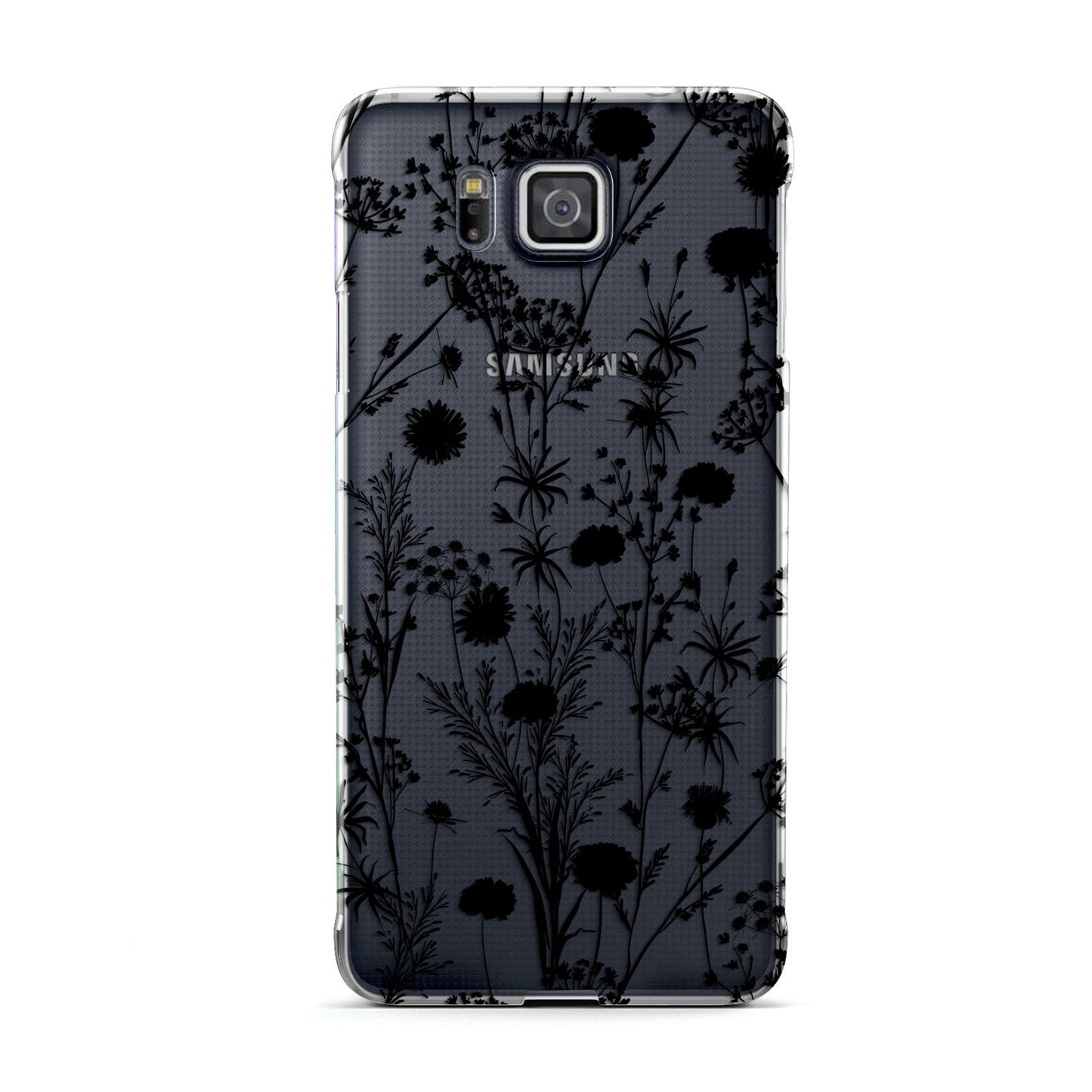 Black Floral Meadow Samsung Galaxy Alpha Case