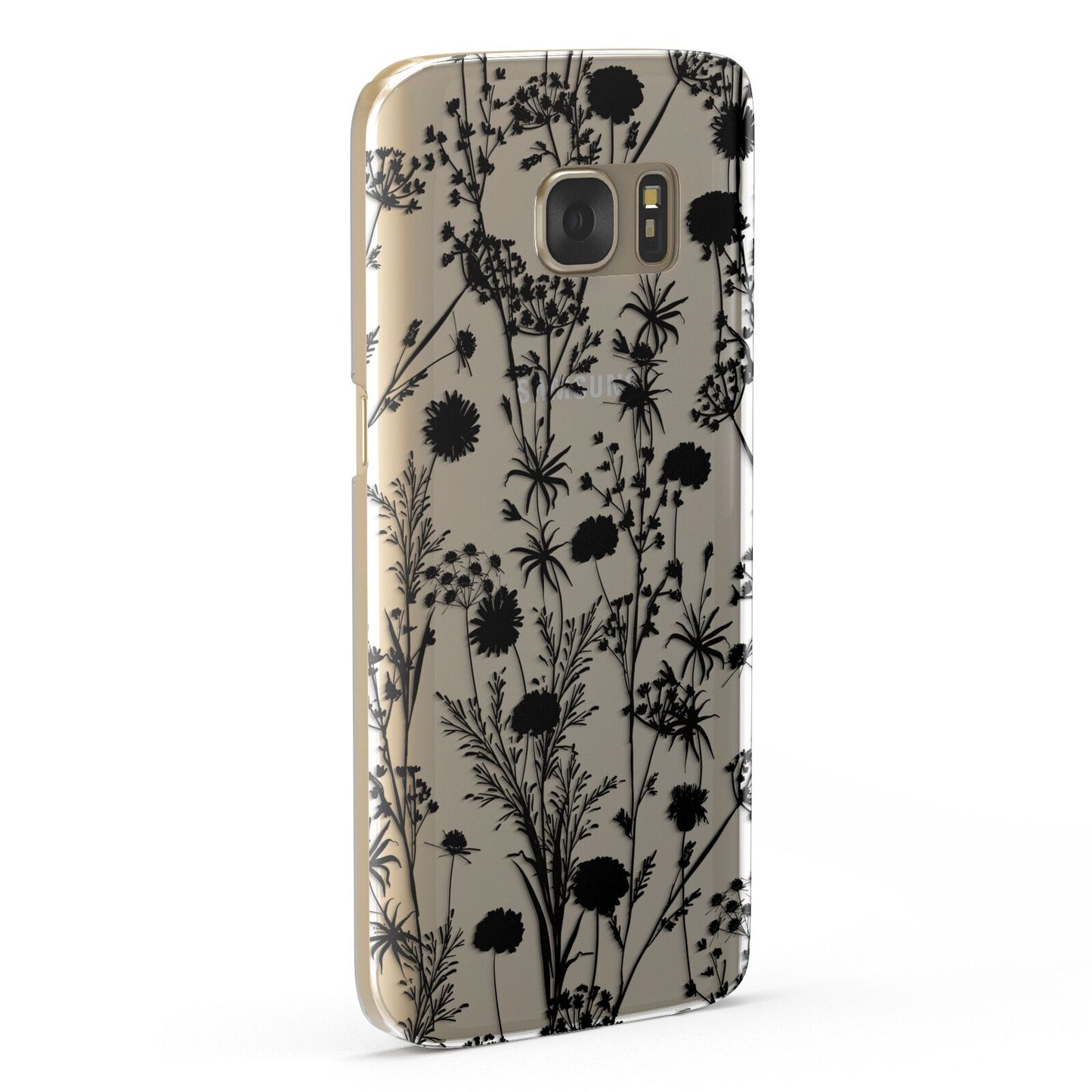 Black Floral Meadow Samsung Galaxy Case Fourty Five Degrees