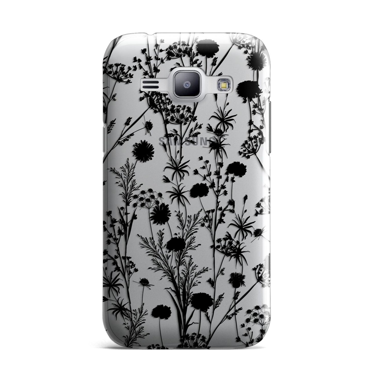 Black Floral Meadow Samsung Galaxy J1 2015 Case