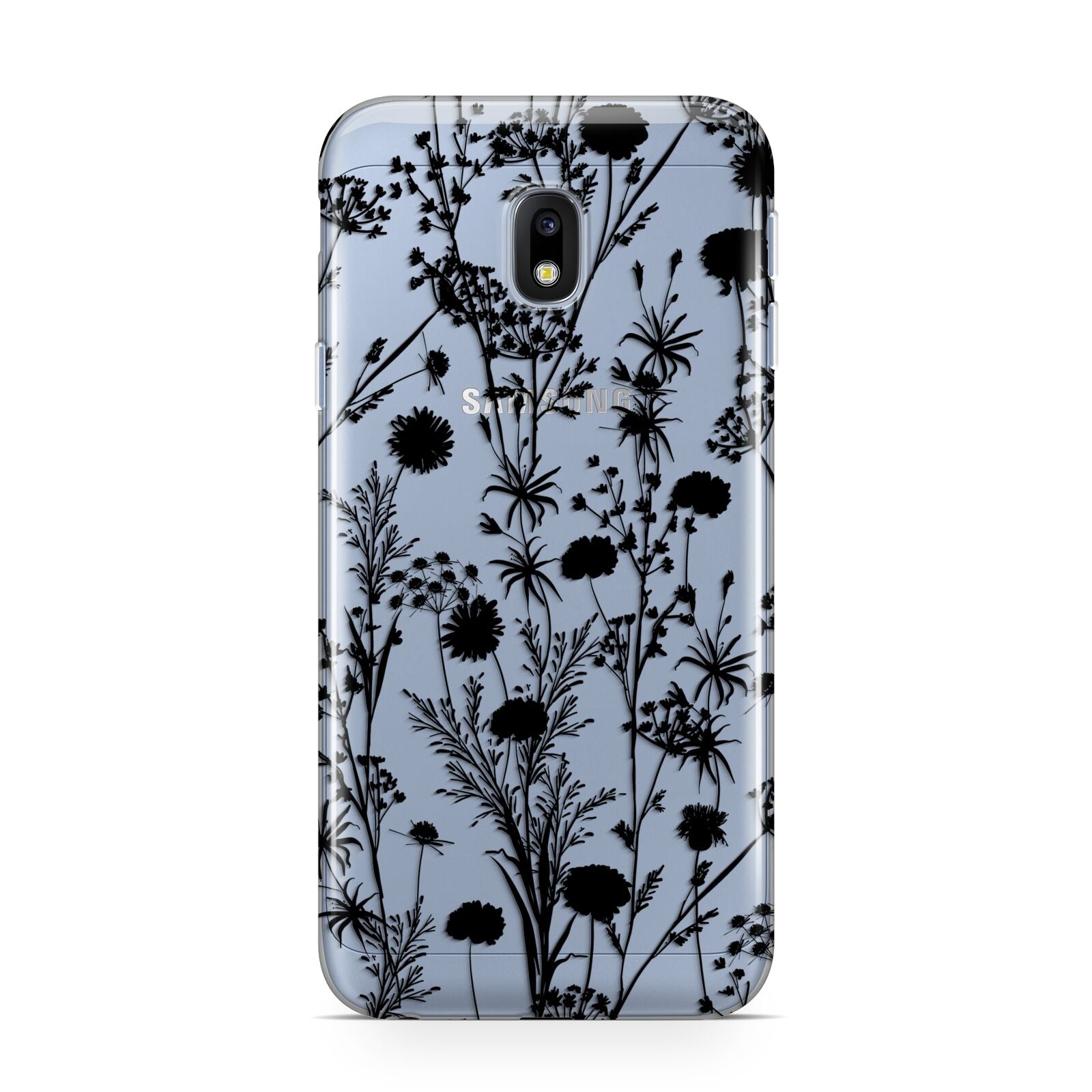 Black Floral Meadow Samsung Galaxy J3 2017 Case