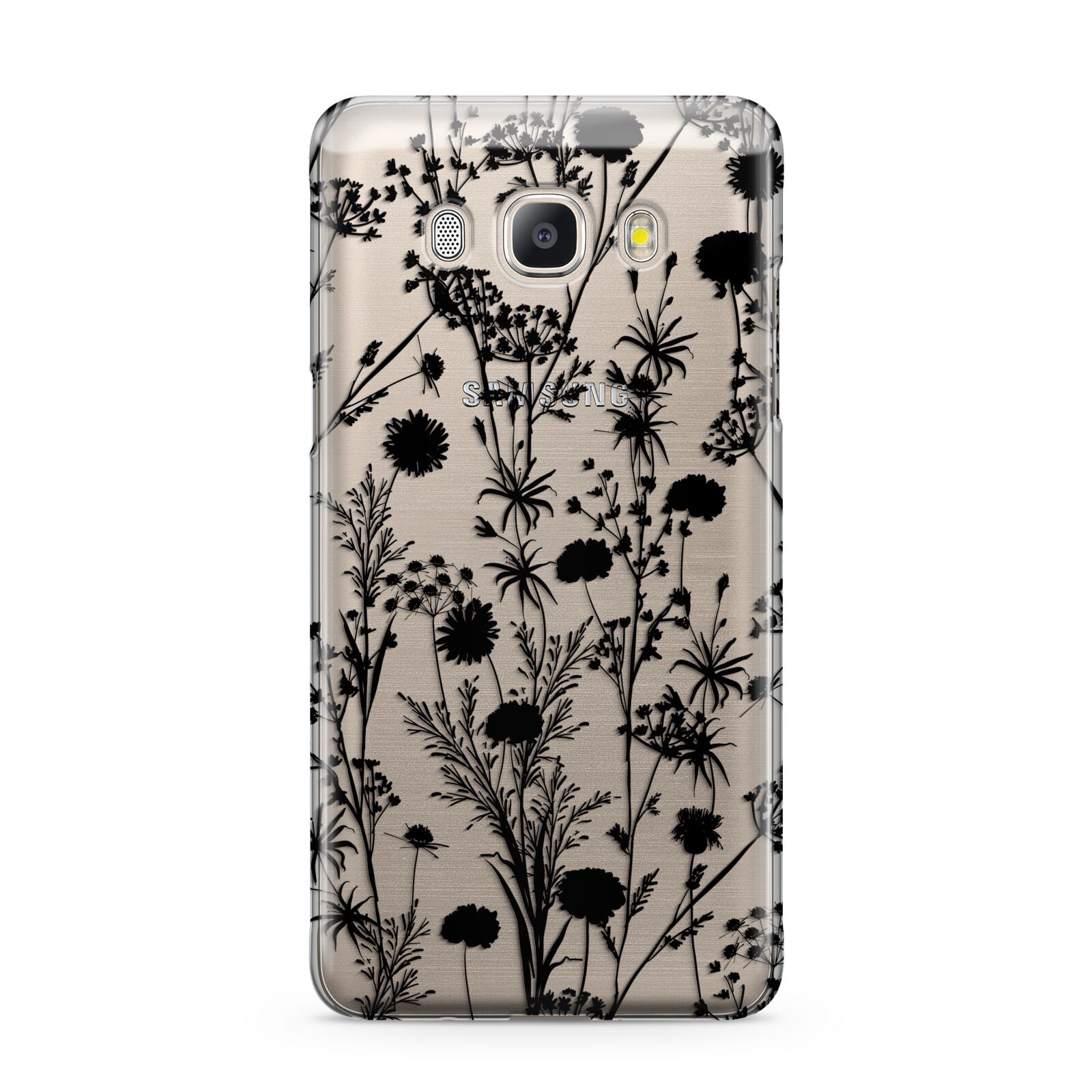 Black Floral Meadow Samsung Galaxy J5 2016 Case