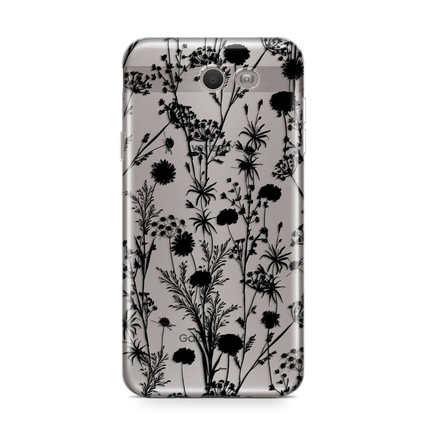 Black Floral Meadow Samsung Galaxy J7 2017 Case