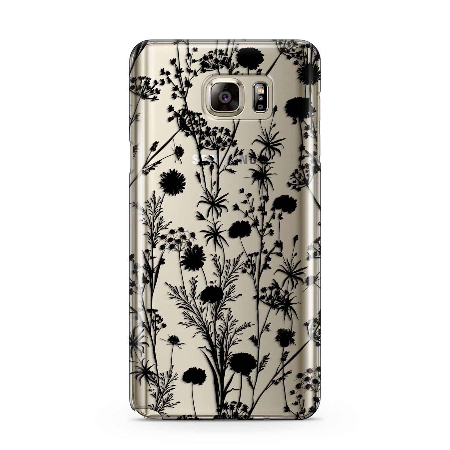 Black Floral Meadow Samsung Galaxy Note 5 Case