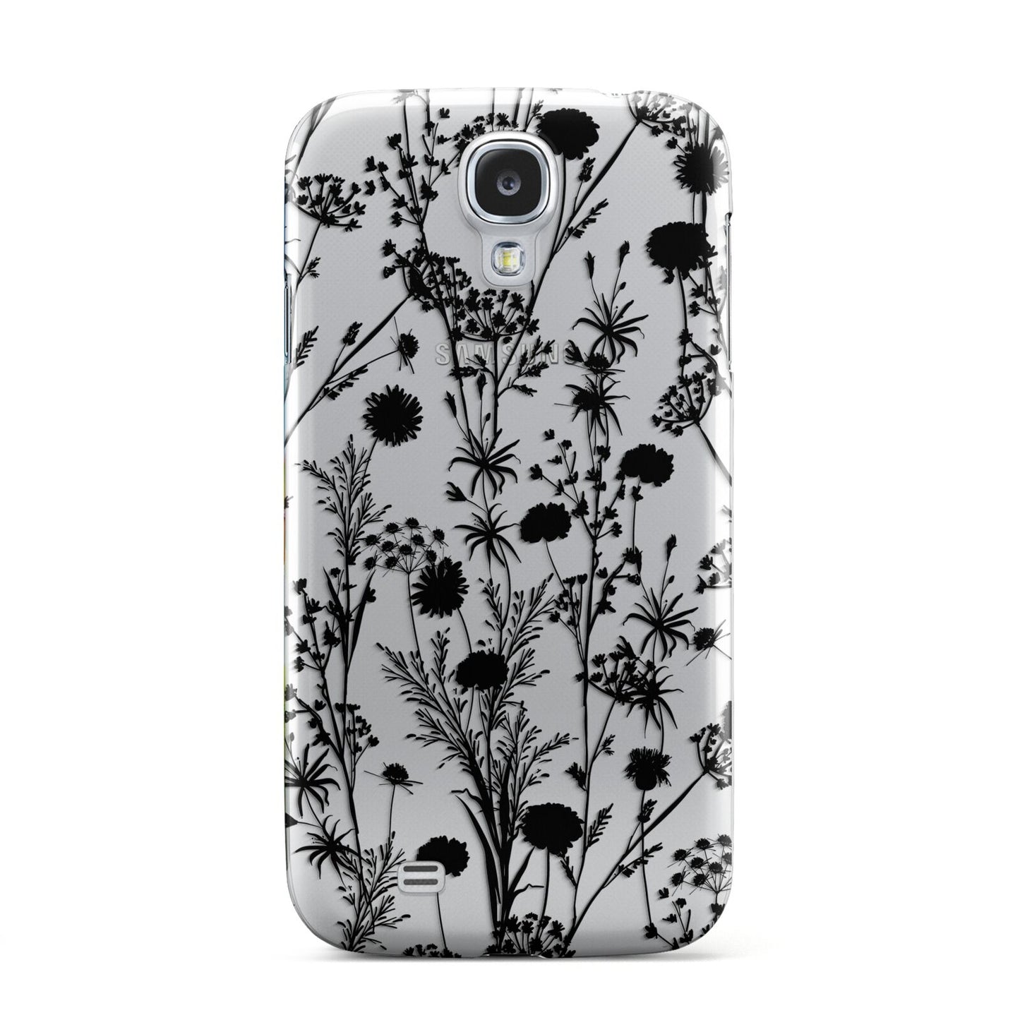 Black Floral Meadow Samsung Galaxy S4 Case