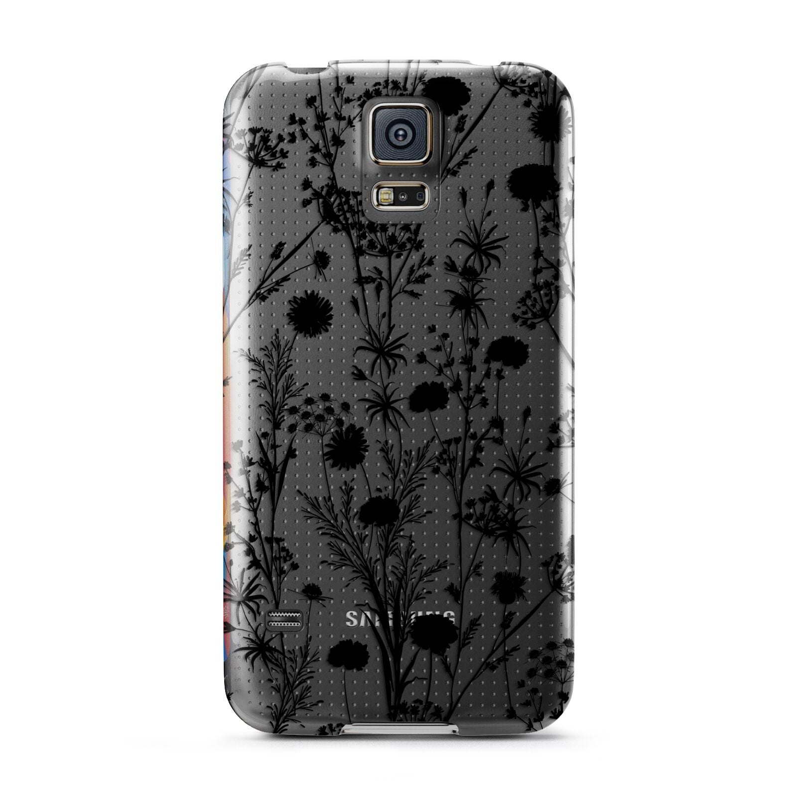 Black Floral Meadow Samsung Galaxy S5 Case