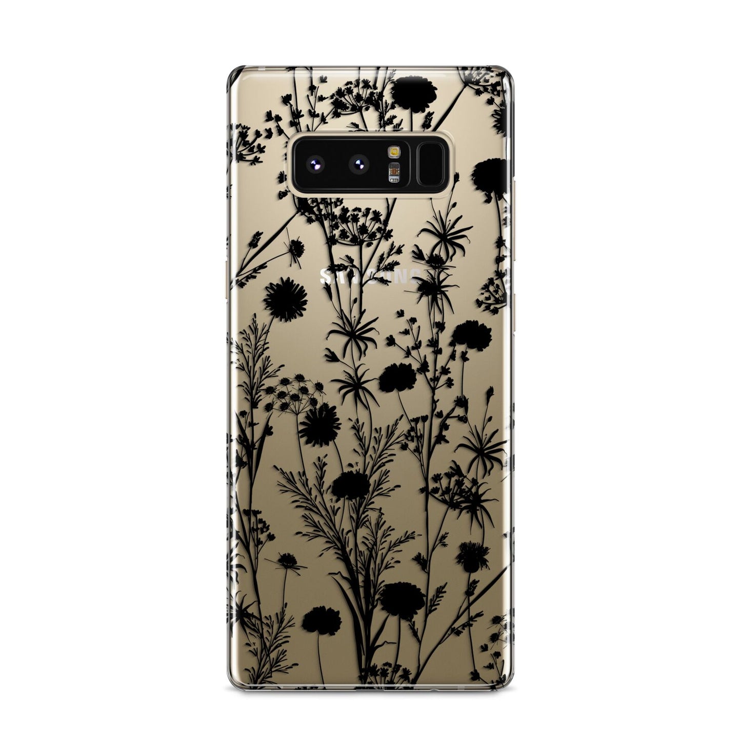 Black Floral Meadow Samsung Galaxy S8 Case