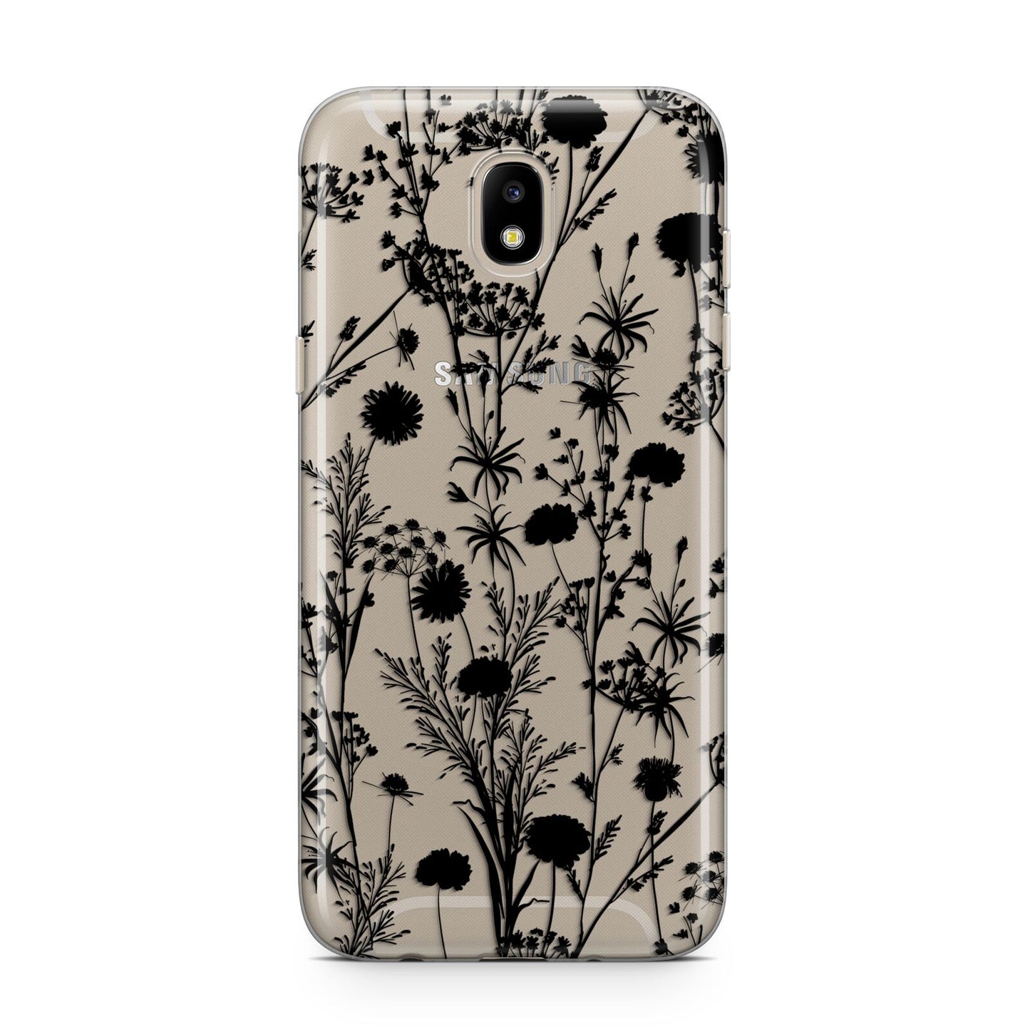 Black Floral Meadow Samsung J5 2017 Case