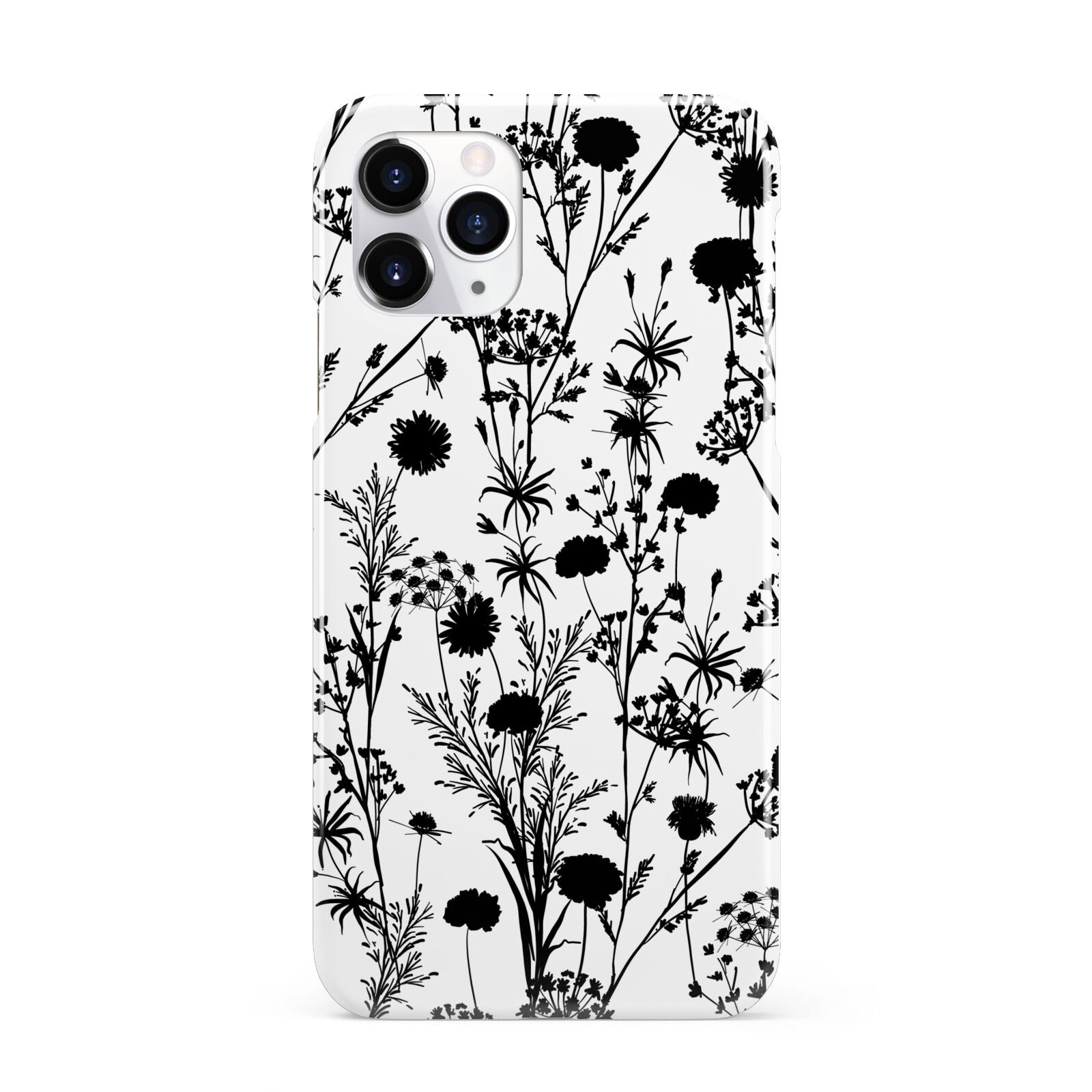 Black Floral Meadow iPhone 11 Pro 3D Snap Case