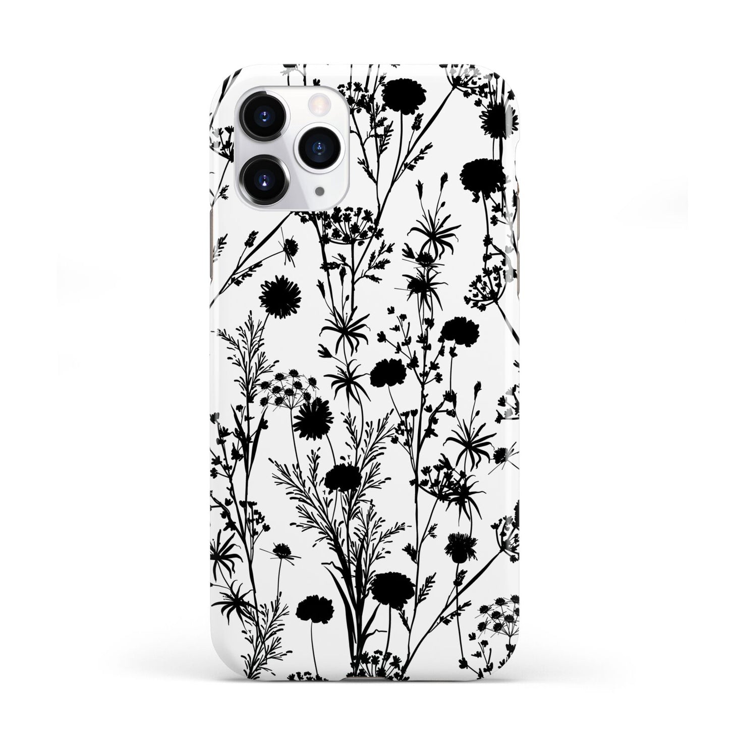 Black Floral Meadow iPhone 11 Pro 3D Tough Case