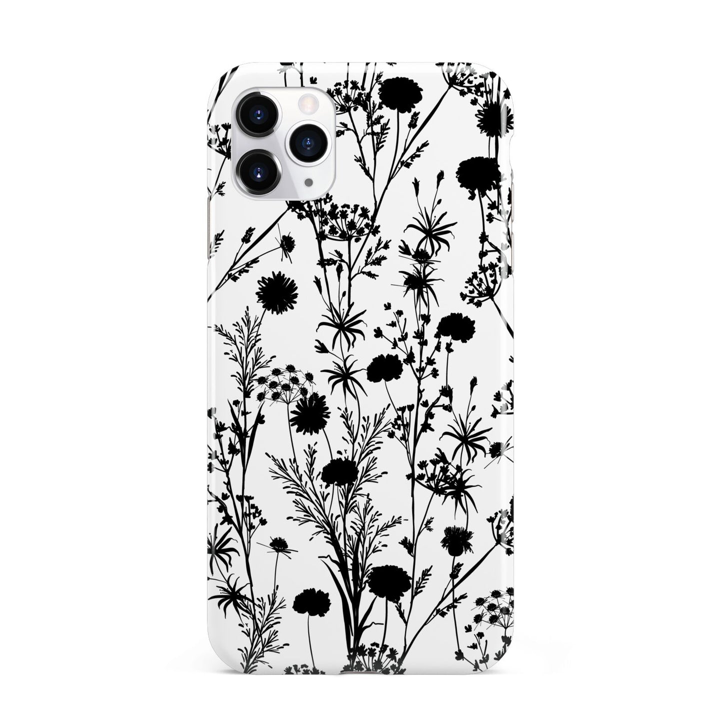 Black Floral Meadow iPhone 11 Pro Max 3D Tough Case