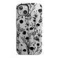 Black Floral Meadow iPhone 13 Full Wrap 3D Tough Case