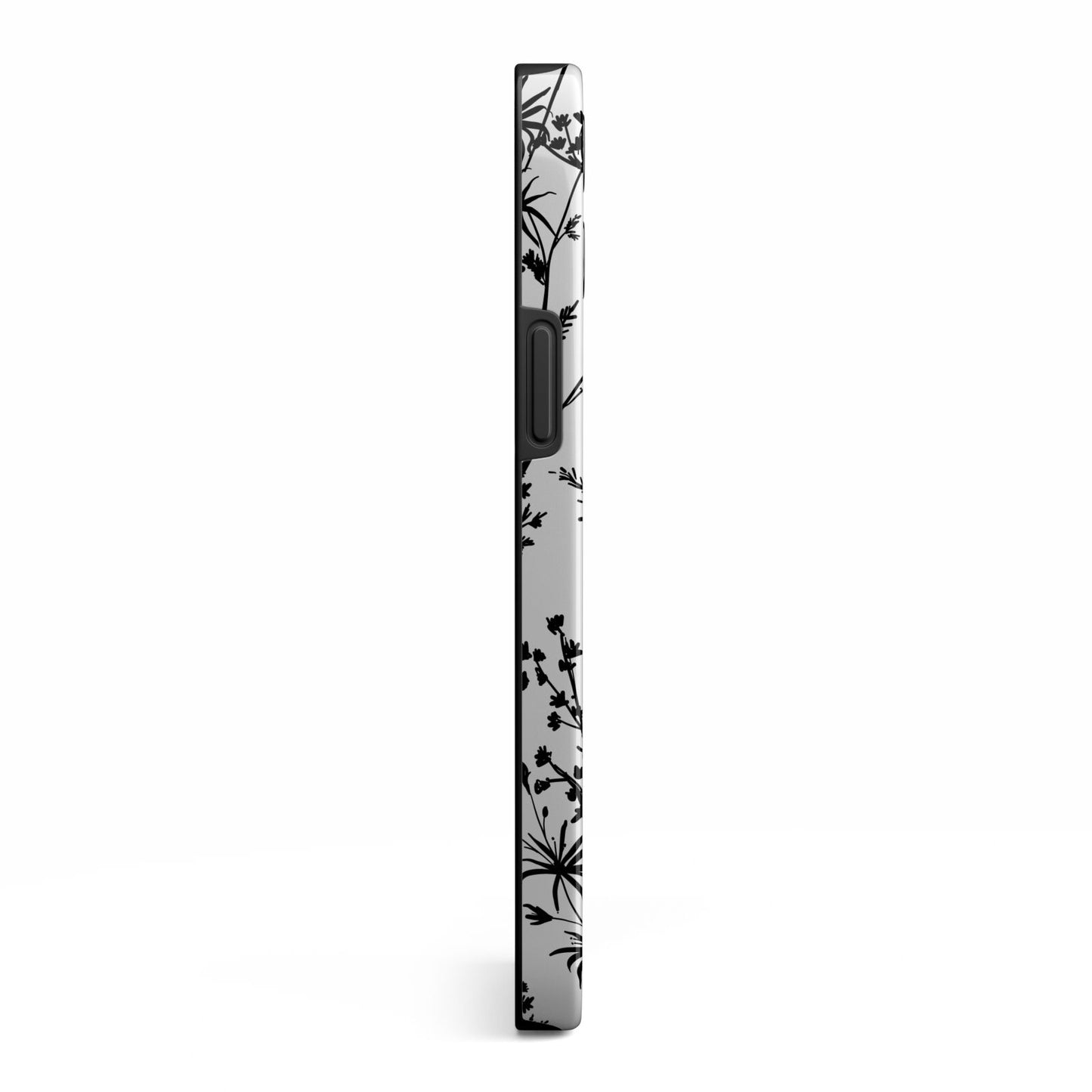 Black Floral Meadow iPhone 13 Pro Max Side Image 3D Tough Case