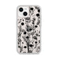 Black Floral Meadow iPhone 14 Clear Tough Case Starlight