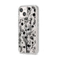 Black Floral Meadow iPhone 14 Glitter Tough Case Starlight Angled Image