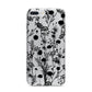 Black Floral Meadow iPhone 7 Plus Bumper Case on Silver iPhone