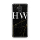 Black Gold Marble Effect Initials Personalised Huawei Mate 20 Lite