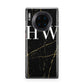 Black Gold Marble Effect Initials Personalised Huawei Mate 30 Pro Phone Case