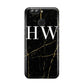 Black Gold Marble Effect Initials Personalised Huawei Nova 2s Phone Case