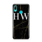 Black Gold Marble Effect Initials Personalised Huawei P Smart 2019 Case