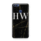 Black Gold Marble Effect Initials Personalised Huawei P Smart Case