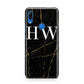 Black Gold Marble Effect Initials Personalised Huawei P Smart Z