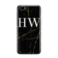 Black Gold Marble Effect Initials Personalised Huawei Y5 Prime 2018 Phone Case