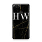Black Gold Marble Effect Initials Personalised Huawei Y7 2018