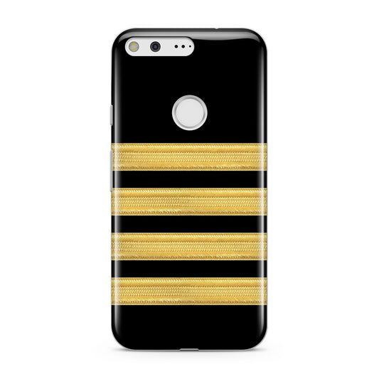 Black Gold Pilot Stripes Google Pixel Case