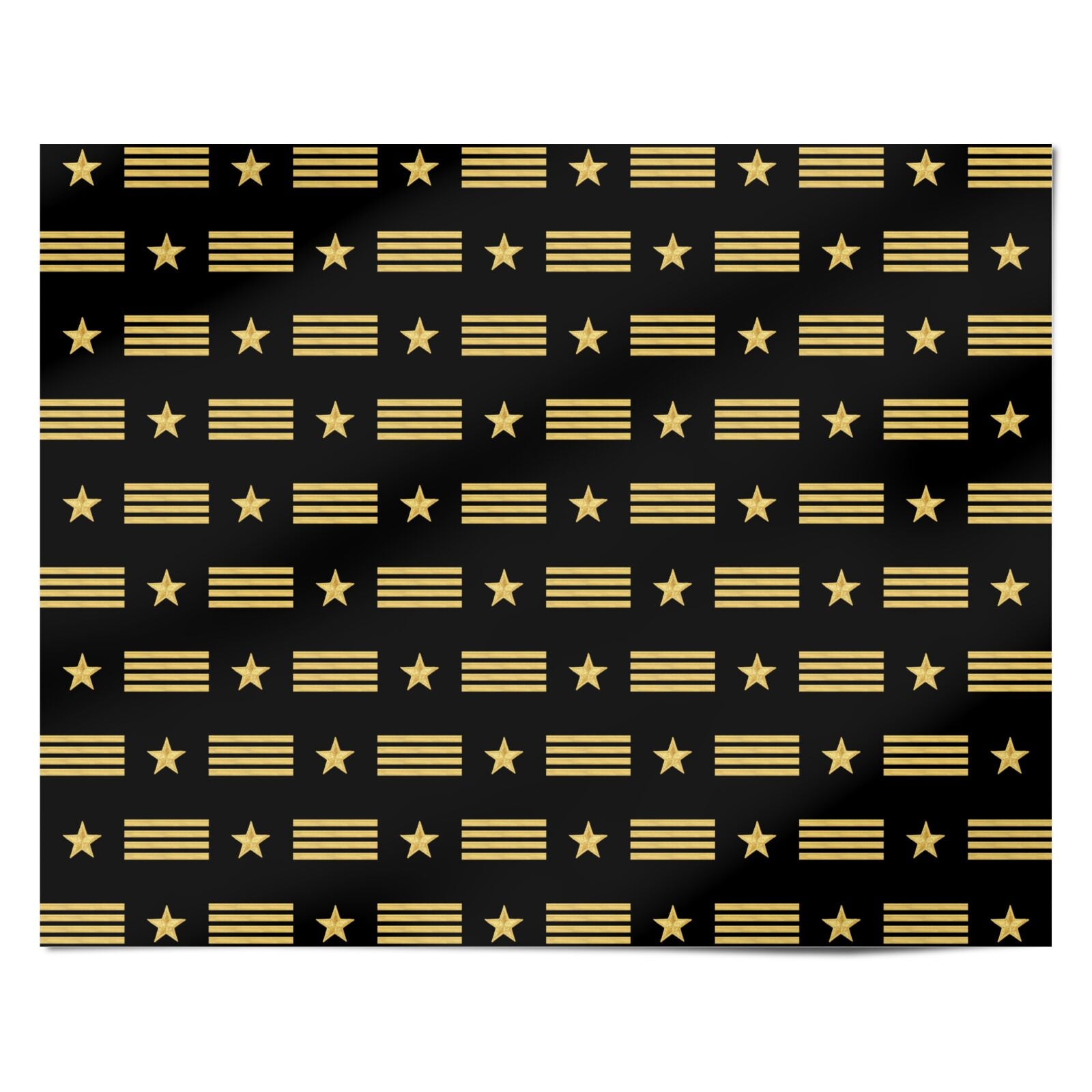 Black Gold Pilot Stripes Personalised Wrapping Paper Alternative