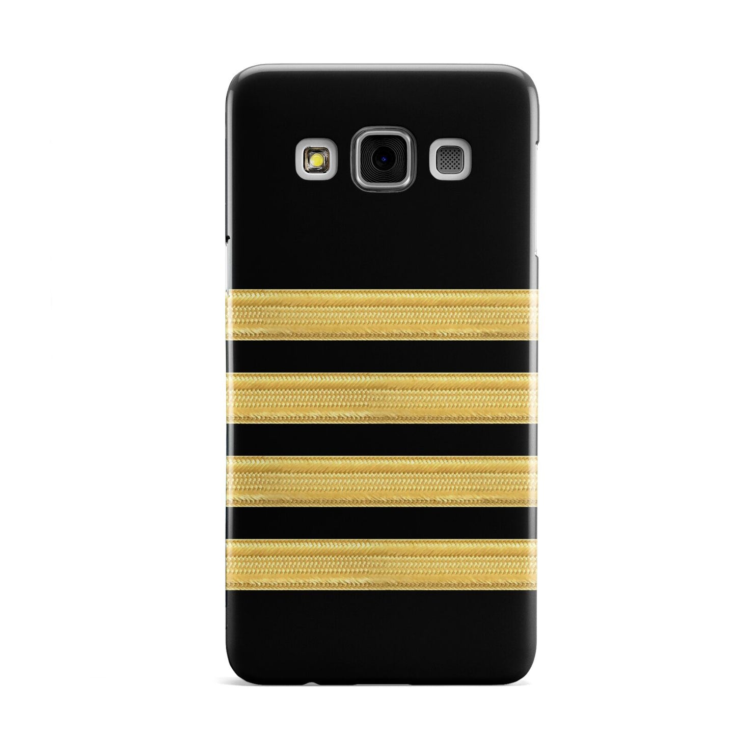 Black Gold Pilot Stripes Samsung Galaxy A3 Case